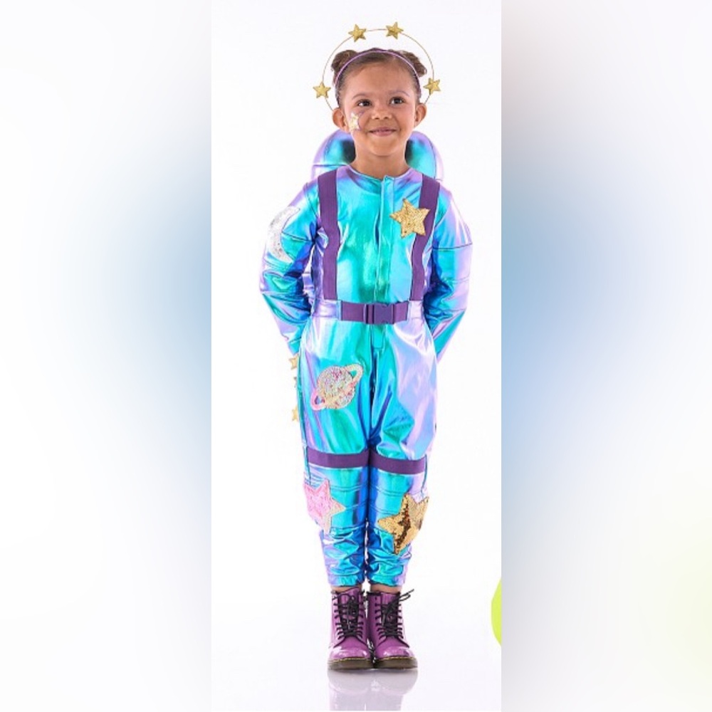Pottery Barn Kids Light-Up Cosmic Sparkle Astronaut Costume + Treat Bag